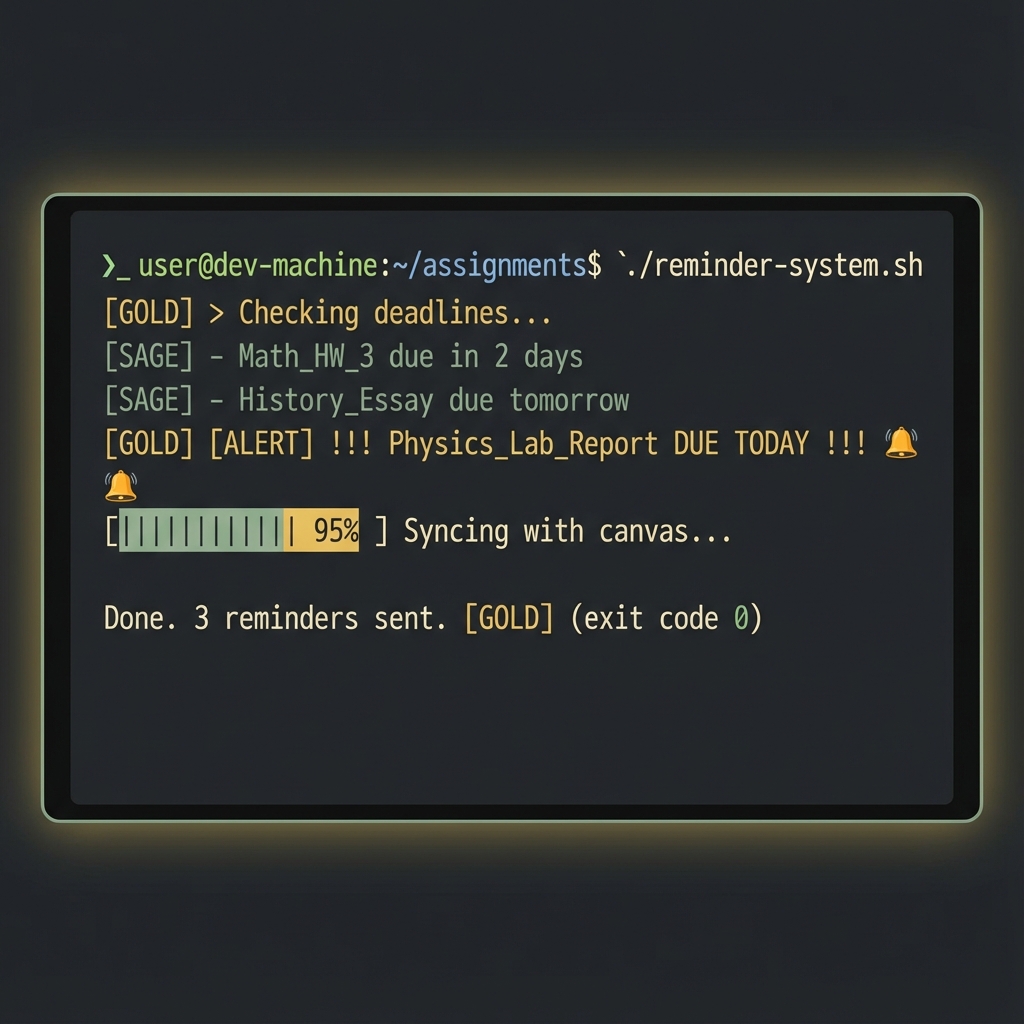 Student Assignment Reminder System
